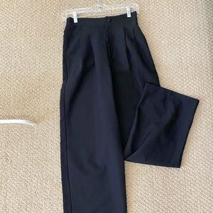 Black Trendy Wide Legs Pants